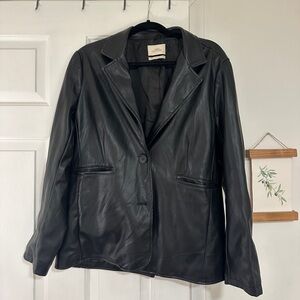 Urban outfitters leather blazer